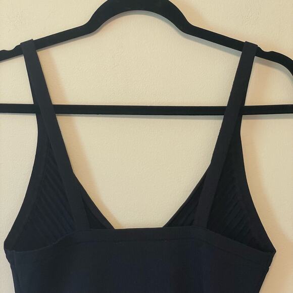 Zara L brallette black spaghetti strap v neck band stripe texture contemporary - Picture 6 of 7